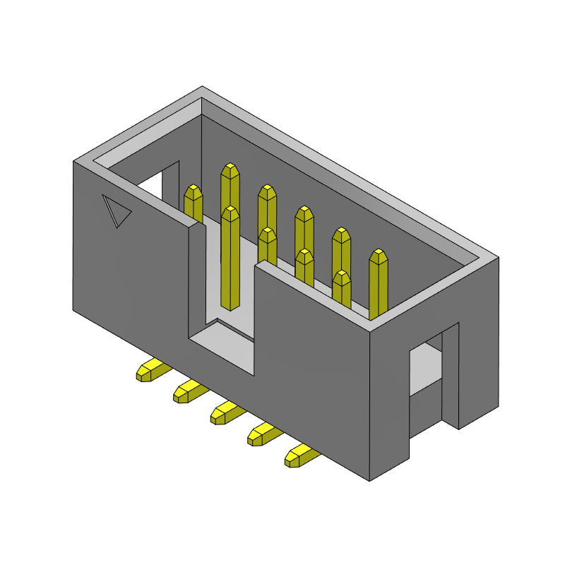 P/H2.54mm Box heade HC204(簡(jiǎn)牛）